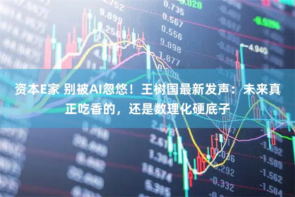 资本E家 别被AI忽悠！王树国最新发声：未来真正吃香的，还是数理化硬底子